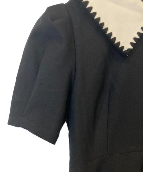 Fano Studios（ファノ ストゥディオズ）Fano Studios (ファノ ストゥディオズ) Embroidery collar puff sleeve dress ブラック サイズ:Lの古着・服飾アイテム