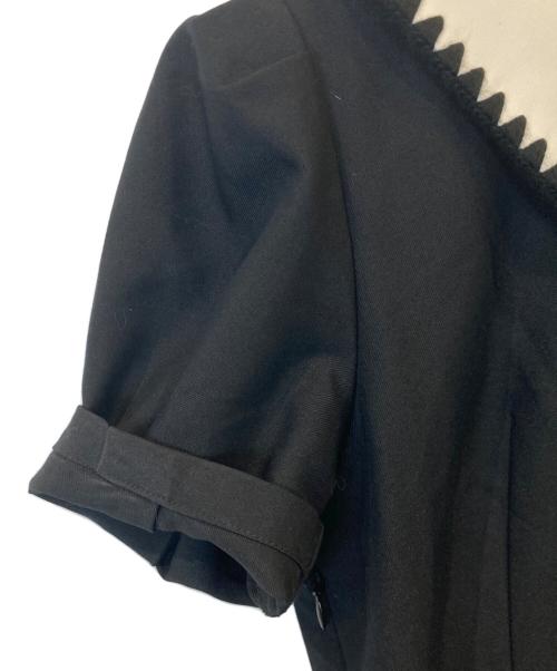 Fano Studios（ファノ ストゥディオズ）Fano Studios (ファノ ストゥディオズ) Embroidery collar puff sleeve dress ブラック サイズ:Lの古着・服飾アイテム