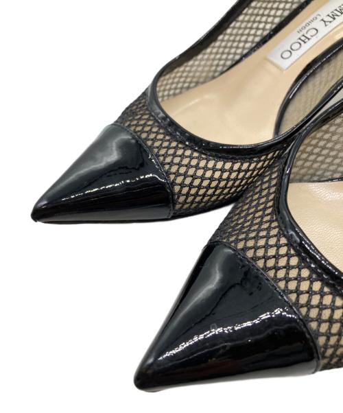 JIMMY CHOO（ジミーチュウ）JIMMY CHOO (ジミーチュウ) メッシュパンプス ブラック サイズ:36の古着・服飾アイテム