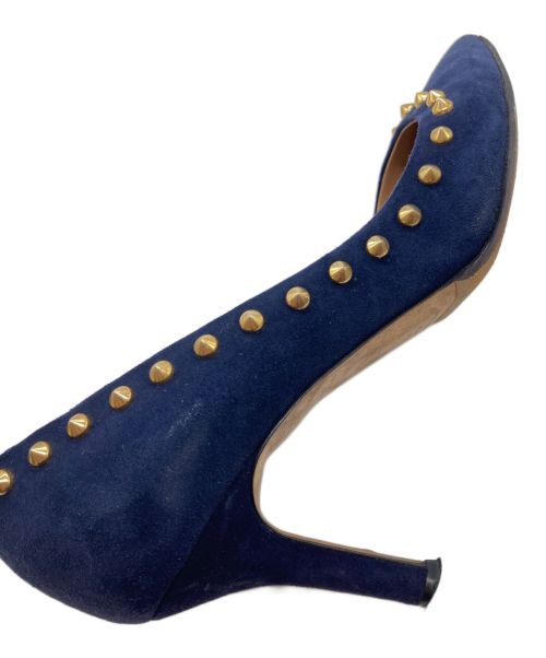 PELLICO（ペリーコ）PELLICO (ペリーコ) スタッズパンプス ネイビー サイズ:36の古着・服飾アイテム