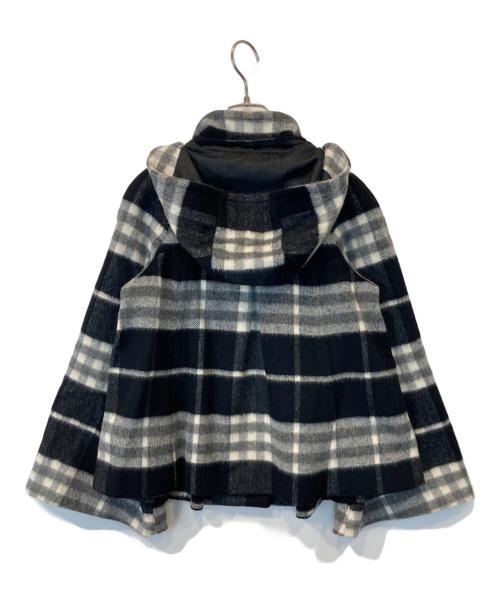 BURBERRY BLUE LABEL（バーバリー ブルー レーベル）BURBERRY BLUE LABEL (バーバリーロンドンブルーレーベル) チェック柄ショートコート ブラック サイズ:36の古着・服飾アイテム