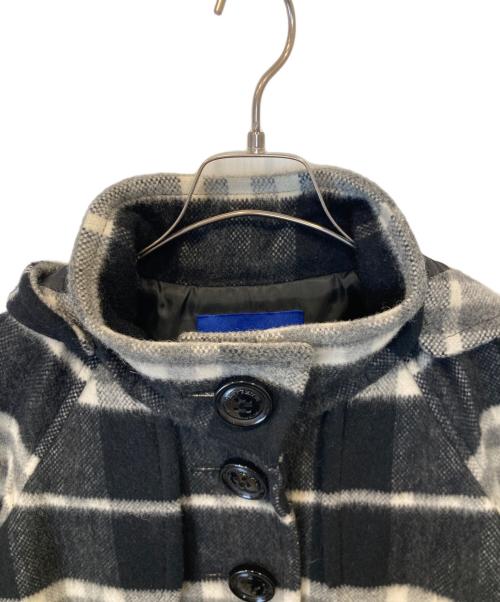 BURBERRY BLUE LABEL（バーバリー ブルー レーベル）BURBERRY BLUE LABEL (バーバリーロンドンブルーレーベル) チェック柄ショートコート ブラック サイズ:36の古着・服飾アイテム