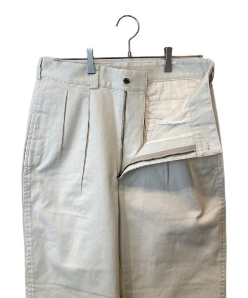 BROOKS BROTHERS（ブルックスブラザーズ）BROOKS BROTHERS (ブルックスブラザーズ) ストレッチコットンツイルプリーテッドファティーグパンツ 100206546 アイボリー サイズ:83.5cm (W33)の古着・服飾アイテム