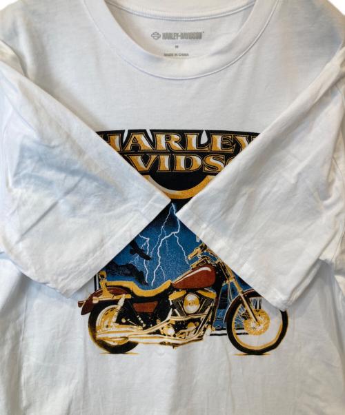 HARLEY-DAVIDSON（ハーレーダビッドソン）HARLEY-DAVIDSON (ハーレーダビッドソン) プリントTシャツ　96535-24VM/AC ホワイト サイズ:Mの古着・服飾アイテム