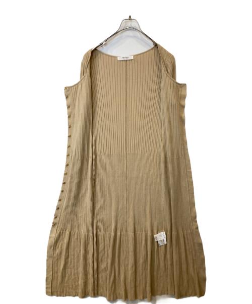 HER LIP TO（ハーリップトゥ）Her lip to (ハーリップトゥ) Ribbed-knit Long Cardigan HLT2009076 カーディガン ベージュ サイズ:Mの古着・服飾アイテム