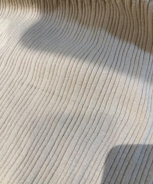 HER LIP TO（ハーリップトゥ）Her lip to (ハーリップトゥ) Ribbed-knit Long Cardigan HLT2009076 カーディガン ベージュ サイズ:Mの古着・服飾アイテム