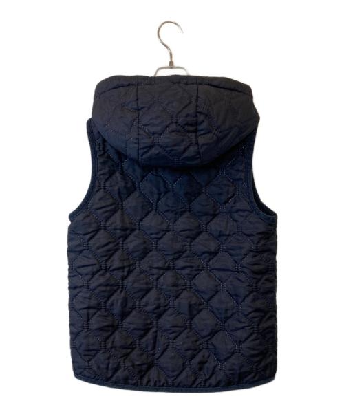ARMEN（アーメン）ARMEN (アーメン) NYLON QUILT REVERSIBLE HOODED VEST キルティングベスト ネイビーの古着・服飾アイテム