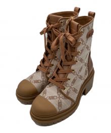 MICHAEL KORS（マイケル・コース）の古着「HANLEY ジャカード コンバットブーツ PV23D」｜ブラウン