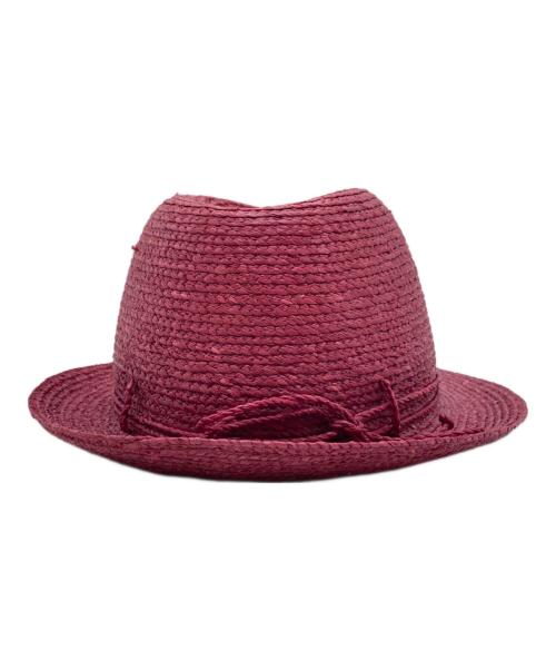 HELEN KAMINSKI（ヘレンカミンスキー）HELEN KAMINSKI (ヘレンカミンスキー) ラフィアハット レッド サイズ:ONEの古着・服飾アイテム