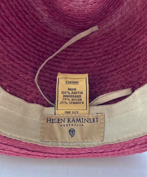 HELEN KAMINSKI（ヘレンカミンスキー）HELEN KAMINSKI (ヘレンカミンスキー) ラフィアハット レッド サイズ:ONEの古着・服飾アイテム