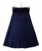 TORY BURCHトリーバーチ）の古着「ラメニットスカート」｜ネイビー