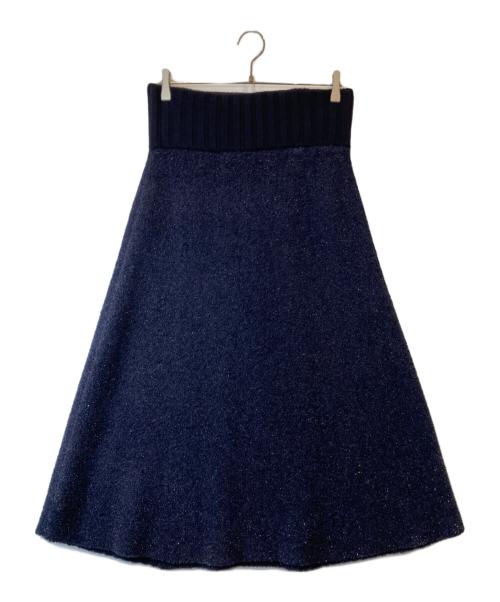TORY BURCH（トリーバーチ）TORY BURCH (トリーバーチ) ラメニットスカート ネイビー サイズ:Mの古着・服飾アイテム