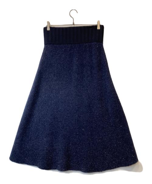 TORY BURCH（トリーバーチ）TORY BURCH (トリーバーチ) ラメニットスカート ネイビー サイズ:Mの古着・服飾アイテム