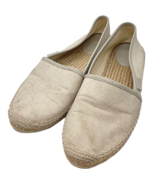 GUCCI（グッチ）GUCCI (グッチ) エスパドリーユ 466902 ベージュ サイズ:24㎝の古着・服飾アイテム