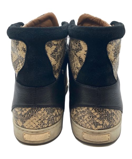JIMMY CHOO（ジミーチュウ）JIMMY CHOO (ジミーチュウ) パイソンハイカットスニーカー ベージュ サイズ:39の古着・服飾アイテム