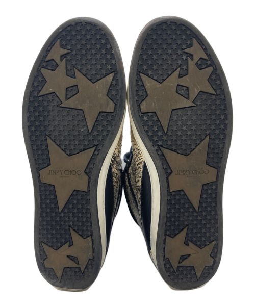 JIMMY CHOO（ジミーチュウ）JIMMY CHOO (ジミーチュウ) パイソンハイカットスニーカー ベージュ サイズ:39の古着・服飾アイテム