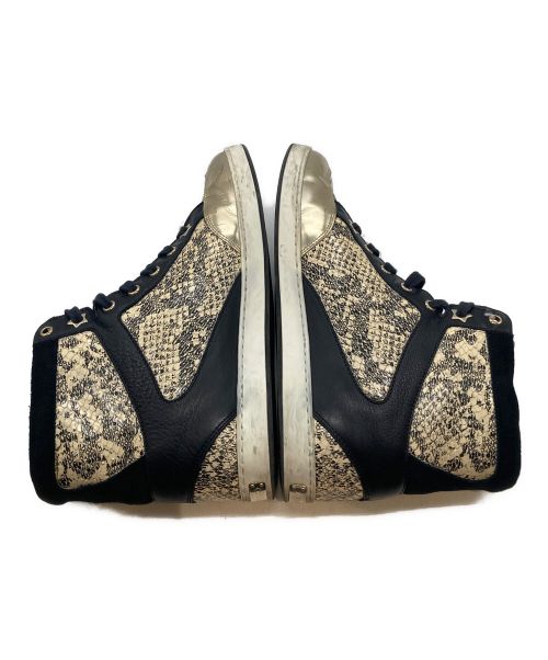 JIMMY CHOO（ジミーチュウ）JIMMY CHOO (ジミーチュウ) パイソンハイカットスニーカー ベージュ サイズ:39の古着・服飾アイテム