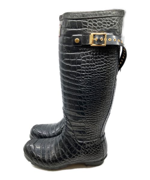 HUNTER（ハンター）HUNTER (ハンター) JIMMY CHOO (ジミーチュウ) レインブーツ ブラック サイズ:表記なしの古着・服飾アイテム