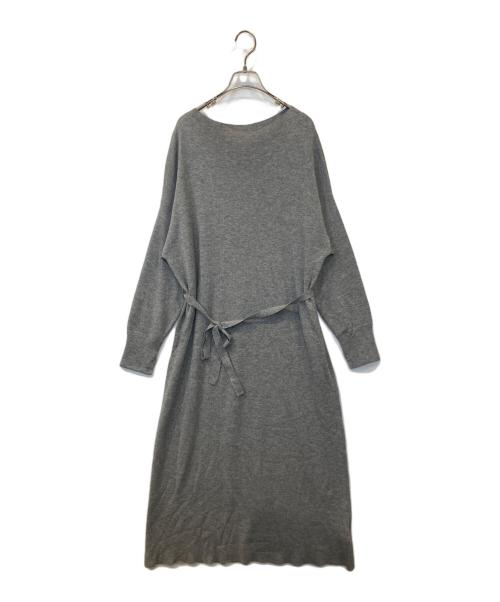 MACKINTOSH PHILOSOPHY（マッキントッシュ フィロソフィー）MACKINTOSH PHILOSOPHY (マッキントッシュ フィロソフィー) バイカラーニットワンピース　H5J90-290-06 グレー サイズ:38の古着・服飾アイテム