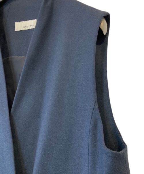 uncrave WHITE（アンクレイヴ ホワイト）uncrave WHITE (アンクレイヴ ホワイト) スーチング ジレワンピース OPHVNW1350 ネイビー サイズ:2の古着・服飾アイテム