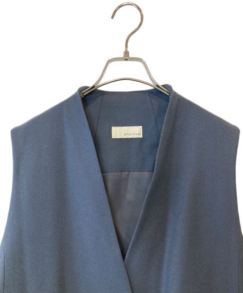 uncrave WHITE（アンクレイヴ ホワイト）uncrave WHITE (アンクレイヴ ホワイト) スーチング ジレワンピース OPHVNW1350 ネイビー サイズ:2の古着・服飾アイテム