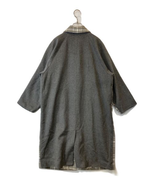 neuf cent neuf（ヌフソンヌフ）neuf cent neuf (ヌフソンヌフ) 切替チェックコート グレー サイズ:38の古着・服飾アイテム
