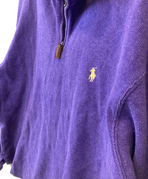 POLO RALPH LAUREN（ポロ・ラルフローレン）POLO RALPH LAUREN (ポロ・ラルフローレン) ハーフジップニット パープル サイズ:Lの古着・服飾アイテム