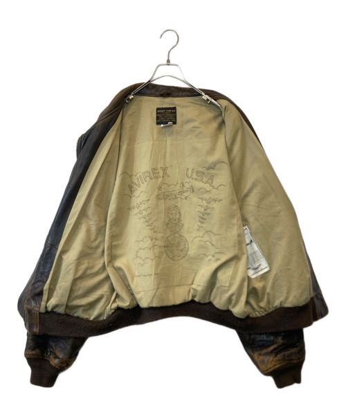 AVIREX（アヴィレックス）AVIREX (アヴィレックス) G－2フライトジャケット ブラウン サイズ:XXLの古着・服飾アイテム