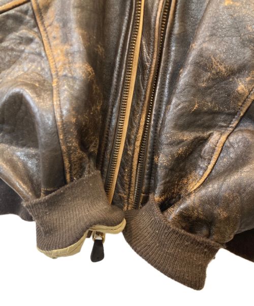 AVIREX（アヴィレックス）AVIREX (アヴィレックス) G－2フライトジャケット ブラウン サイズ:XXLの古着・服飾アイテム