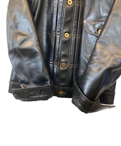 FINE CREEK LEATHERS（ファインクリークレザーズ）FINE CREEK LEATHERS (ファインクリークレザーズ) Leather Jacket”Lynchburg”　レザージャケット　 ブラック サイズ:38の古着・服飾アイテム