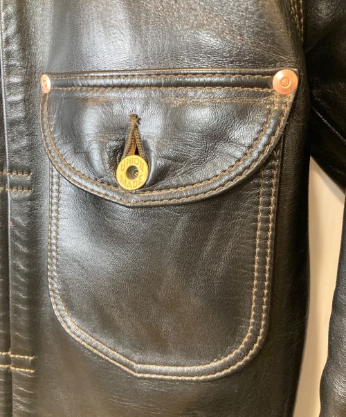 FINE CREEK LEATHERS（ファインクリークレザーズ）FINE CREEK LEATHERS (ファインクリークレザーズ) Leather Jacket”Lynchburg”　レザージャケット　 ブラック サイズ:38の古着・服飾アイテム