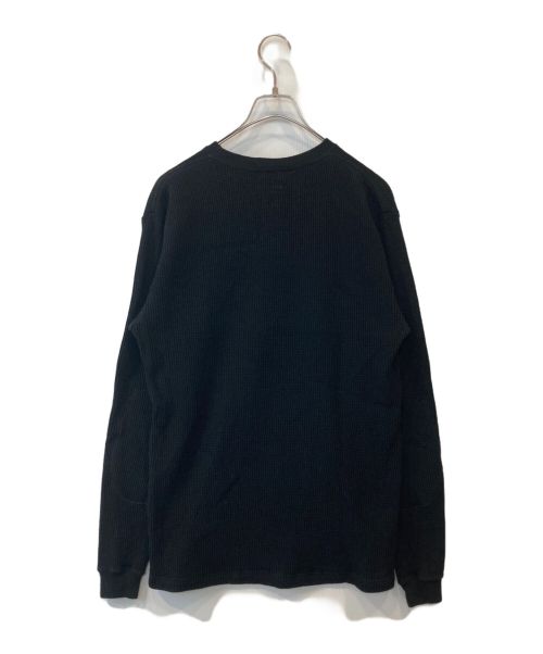 ADDICT CLOTHES（アディクト クローズ）ADDICT CLOTHES (アディクト クローズ) HEAVY WEIGHT WAFFLE CREW ACV-TM01 カットソー ブラック サイズ:42の古着・服飾アイテム