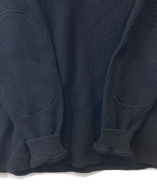 ADDICT CLOTHES（アディクト クローズ）ADDICT CLOTHES (アディクト クローズ) HEAVY WEIGHT WAFFLE CREW ACV-TM01 カットソー ブラック サイズ:42の古着・服飾アイテム