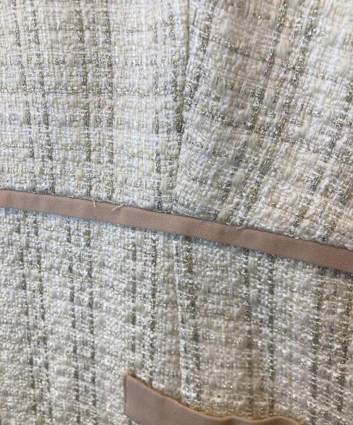 JUSGLITTY（ジャスグリッティー）JUSGLITTY (ジャスグリッティー) ツイードAラインワンピース 49467330 アイボリー サイズ:2の古着・服飾アイテム