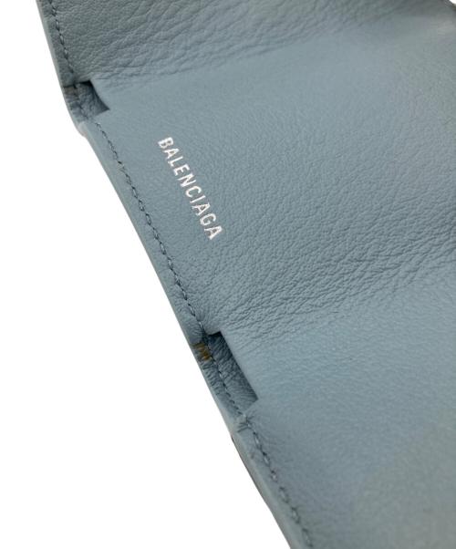 BALENCIAGA（バレンシアガ）BALENCIAGA (バレンシアガ) PAPIER MINI WALLET 391446・4005・X・532244 ブルーの古着・服飾アイテム