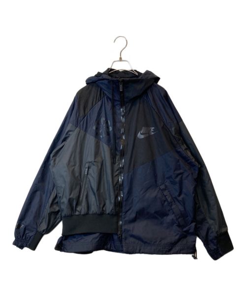 NIKE（ナイキ）NIKE (ナイキ) sacai (サカイ) 再構築アノラックジャケット S#CD6298 CD6298-010 ネイビー×ブラック サイズ:Mの古着・服飾アイテム