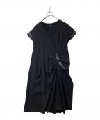 AULA AILAアウラアイラ）の古着「ドローストリングカットワンピース」｜ブラック