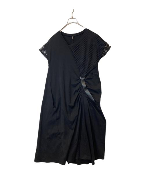 AULA AILA（アウラアイラ）AULA AILA (アウラアイラ) ドローストリングカットワンピース ブラックの古着・服飾アイテム