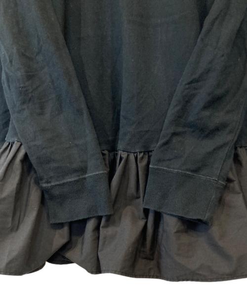 YORI（ヨリ）YORI (ヨリ) ワイドヘムギャザーカットソー YR2111-019SP-4　YR2111-019SP-4 ブラック サイズ:FREEの古着・服飾アイテム