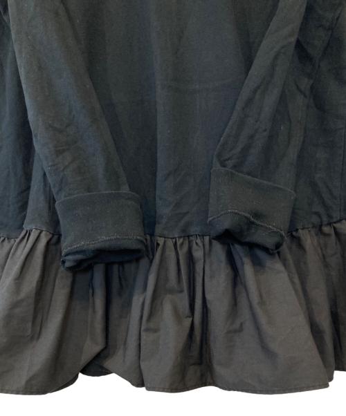 YORI（ヨリ）YORI (ヨリ) ワイドヘムギャザーカットソー YR2111-019SP-4　YR2111-019SP-4 ブラック サイズ:FREEの古着・服飾アイテム