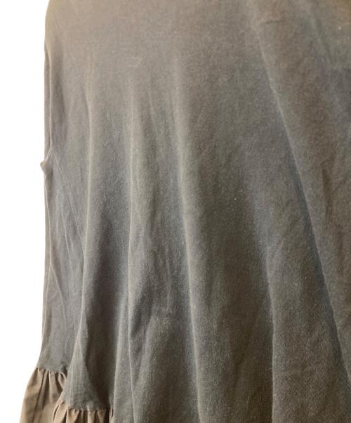 YORI（ヨリ）YORI (ヨリ) ワイドヘムギャザーカットソー YR2111-019SP-4　YR2111-019SP-4 ブラック サイズ:FREEの古着・服飾アイテム