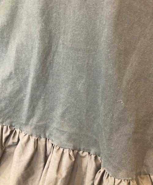 YORI（ヨリ）YORI (ヨリ) ワイドヘムギャザーカットソー YR2111-019SP-4　YR2111-019SP-4 ブラック サイズ:FREEの古着・服飾アイテム