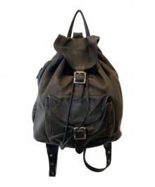 PORTER（ポーター）の古着「レザーミニリュック」｜ブラック