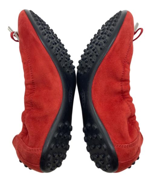 TOD'S（トッズ）TOD'S (トッズ) ロゴ金具バレエシューズ レッド サイズ:36の古着・服飾アイテム