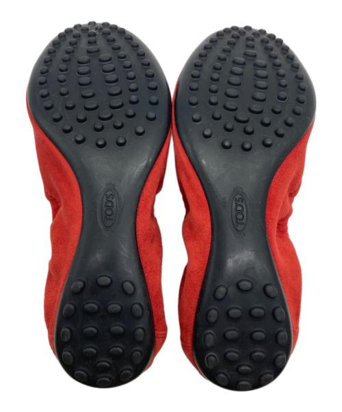 TOD'S（トッズ）TOD'S (トッズ) ロゴ金具バレエシューズ レッド サイズ:36の古着・服飾アイテム