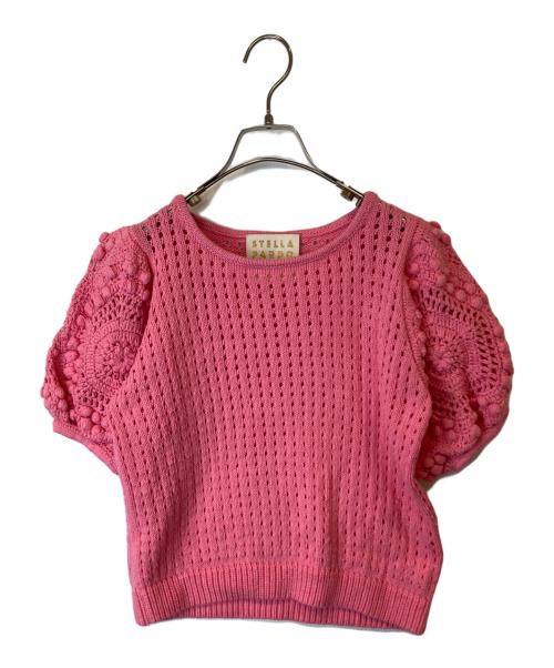 STELLA PARDO（ステラ パルド）STELLA PARDO (ステラ パルド) ハーフスリーブコットンニット　3510800211 ピンク サイズ:XSの古着・服飾アイテム