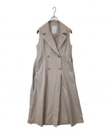 MERCURY DUO（マーキュリーデュオ）の古着「ベルト付ロングジレ」｜ベージュ