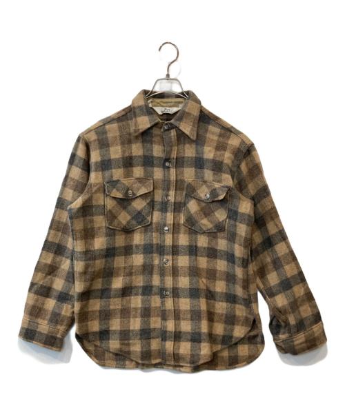 WOOLRICH（ウールリッチ）WOOLRICH (ウールリッチ) ウールチェックシャツ ベージュ サイズ:Mの古着・服飾アイテム