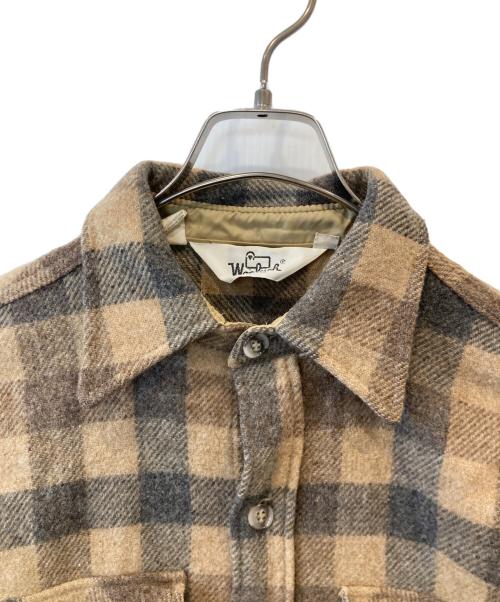WOOLRICH（ウールリッチ）WOOLRICH (ウールリッチ) ウールチェックシャツ ベージュ サイズ:Mの古着・服飾アイテム