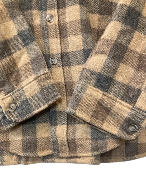 WOOLRICH（ウールリッチ）WOOLRICH (ウールリッチ) ウールチェックシャツ ベージュ サイズ:Mの古着・服飾アイテム